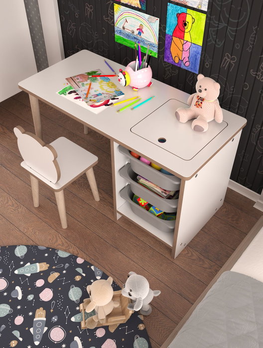 Hanah Home Soho Escritorio de Estudio Blanco y Gris Hanah Home Soho Escritorio de Estudio Blanco y Gris